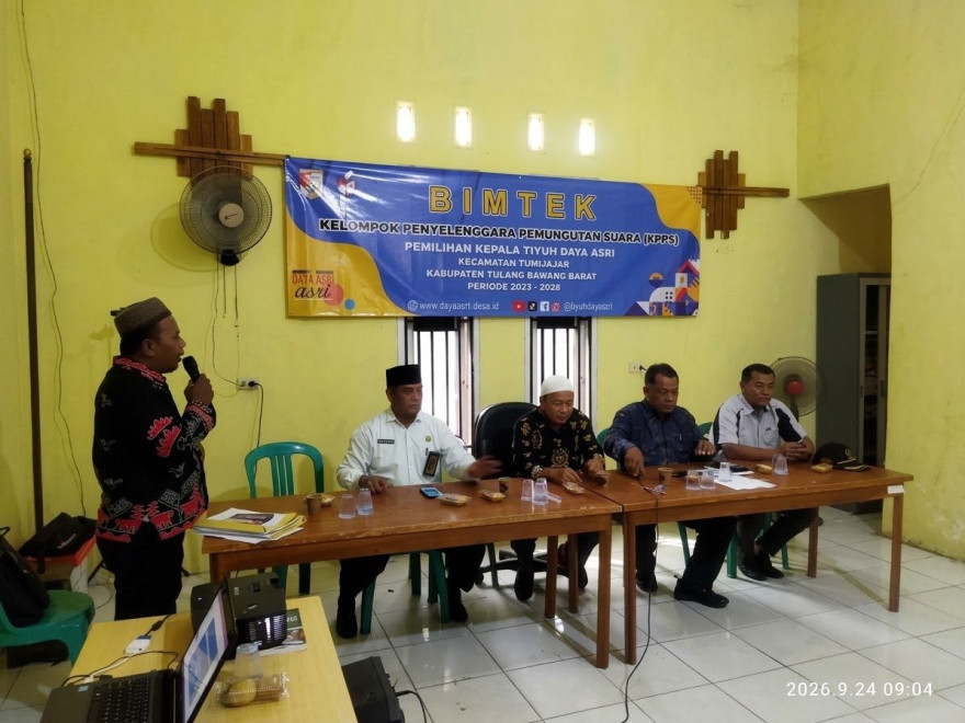 BIMTEK KELOMPOK PENYELENGGARA PEMUNGUTAN SUARA (KPPS) PEMILIHAN KEPALO TIYUH DI DAYA ASRI TAHUN 2026